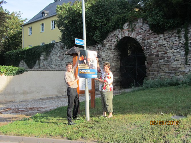 Plakate f&uuml;r Rossleben (Foto: Wahlkreisb&uuml;ro Gudrun Holbe)