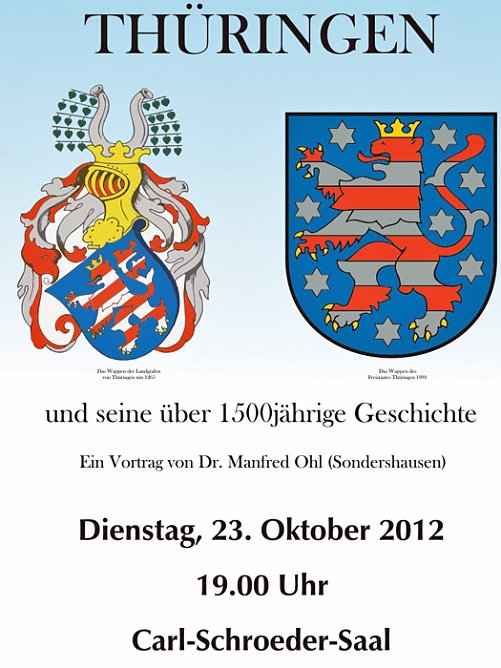 Th&uuml;ringen und seine 1500 j&auml;hrige Geschichte (Foto: Stadt Sondershausen)