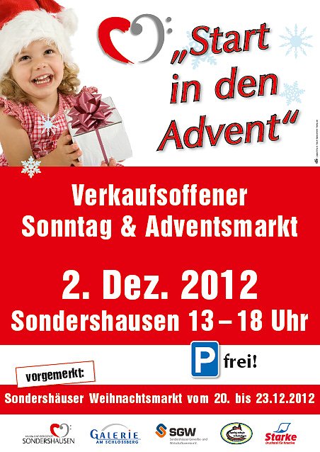 Verkaufsoffener Sonntag mit Adventsmarkt (Foto: Stadt Sondershausen) Verkaufsoffener Sonntag mit Adventsmarkt (Foto: Stadt Sondershausen)