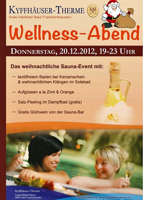"Der  weihnachtliche Wellness-Abend" ... (Foto: Kyffh&auml;user-Therme)