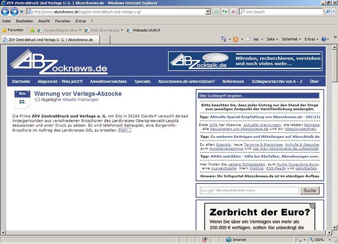 Warnung vor Abzocke (Foto: Landratsamt Kyffhäuserkreis) Warnung vor Abzocke (Foto: Landratsamt Kyffhäuserkreis)