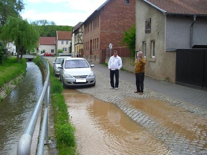 Havarie am Hauptwasserrohr (Foto: Thomas Leipold)