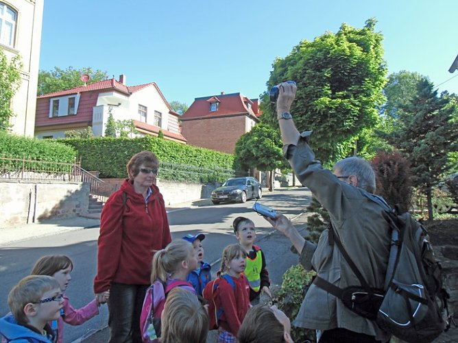 Eine Vogelstimmenwanderung (Foto: Kindervilla Bad Frankenhausen)