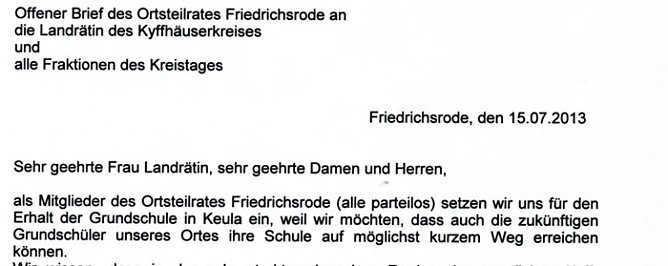 Offener Brief (Foto: Maria Ende) Offener Brief (Foto: Maria Ende)
