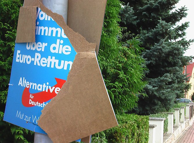 Wieder Wahl-Vandalismus (Foto: Karl-Heinz Herrmann)