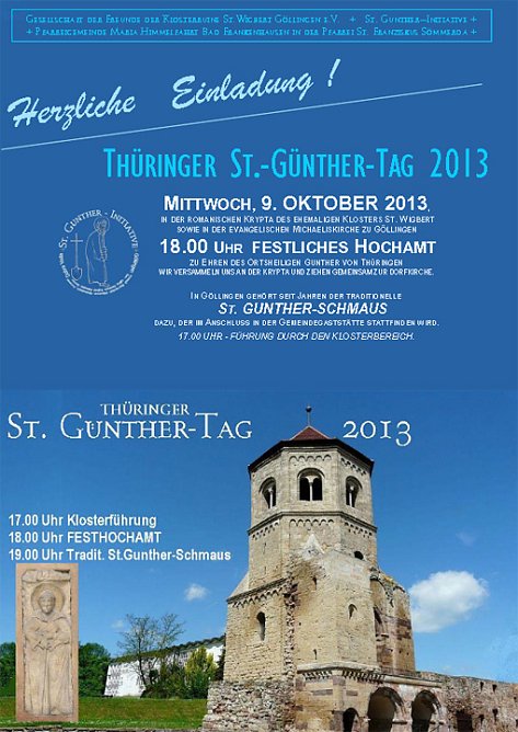 Thüringer St.-Günther-Tag 2013 (Foto: Kloster Göllingen) Thüringer St.-Günther-Tag 2013 (Foto: Kloster Göllingen)