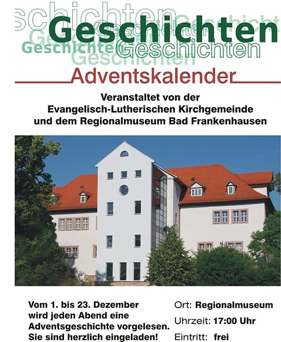 Geschichtenadventskalender 2013 (Foto: Stadt Bad Frankenhausen) Geschichtenadventskalender 2013 (Foto: Stadt Bad Frankenhausen)