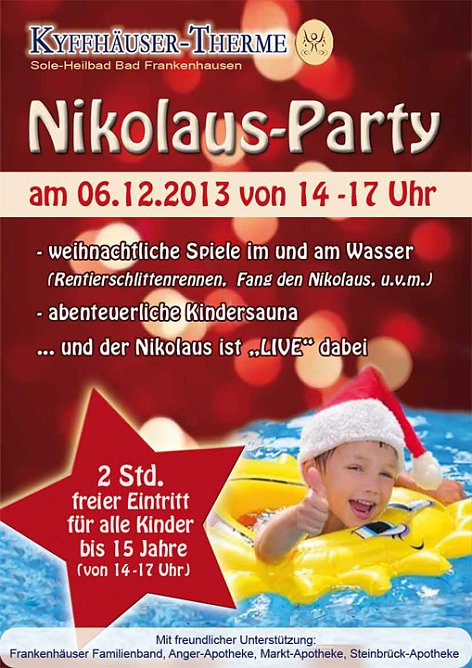 Nikolaus-Party … (Foto: Kyffhäusertherme) Nikolaus-Party … (Foto: Kyffhäusertherme)