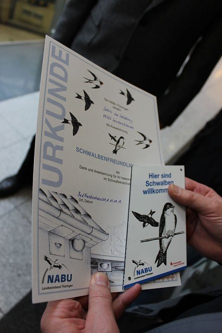 Schwalbenfreundliches Haus (Foto: Karl-Heinz Herrmann)