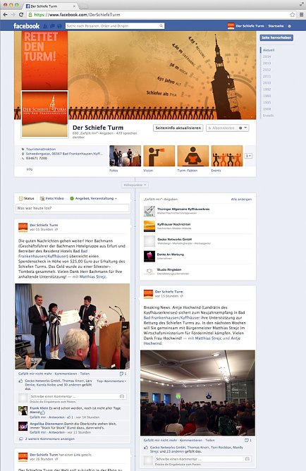 Der Schiefe Turm auf Facebook (Foto: Stadt Bad Frankenhausen) Der Schiefe Turm auf Facebook (Foto: Stadt Bad Frankenhausen)