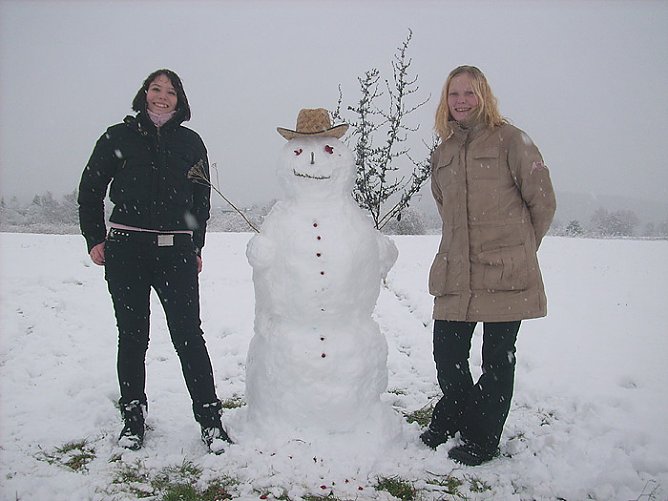 Schneemann inSondershausen (Foto: Karl-Heinz Herrmann)
