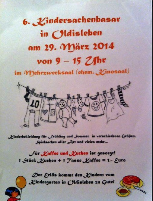 Für Kita Oldisleben (Foto: Privat) Für Kita Oldisleben (Foto: Privat)