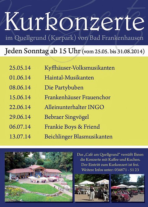 Ab Sonntag Kurkonzerte (Foto: Stadt Bad Frankenhausen)