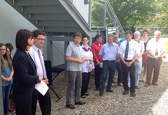 Grundstein gelegt (Foto: Landratsamt Kyffhäuserkreis) Grundstein gelegt (Foto: Landratsamt Kyffhäuserkreis)