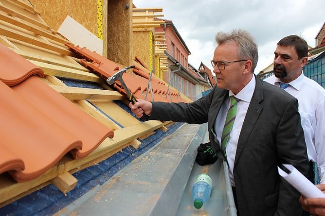 Richtfest ehem. Caf&eacute; Pille (Foto: Karl-Heinz Herrmann)