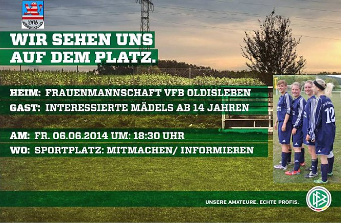 "Wir sehen uns auf dem Platz." (Foto: VfB Oldisleben)