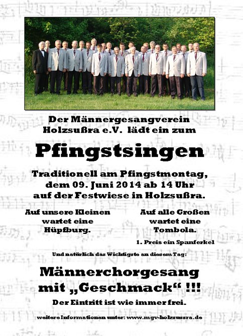 Traditionelles Pfingstsingen in Holzsu&szlig;ra (Foto: Steffen Lupprian)