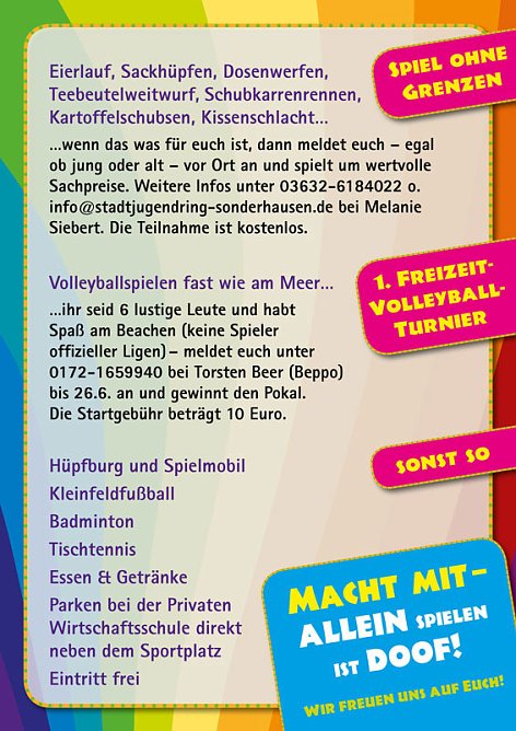 Sportfest (Foto: Stadtjugendring)