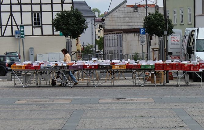 Parkplatz Schwan gesperrt (Foto: Karl-Heinz Herrmann)