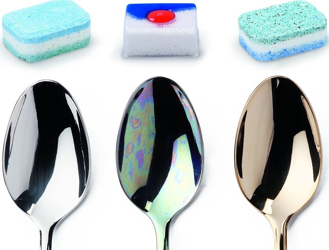 Gespült und bewertet (Foto: Stiftung Warentest) Gespült und bewertet (Foto: Stiftung Warentest)