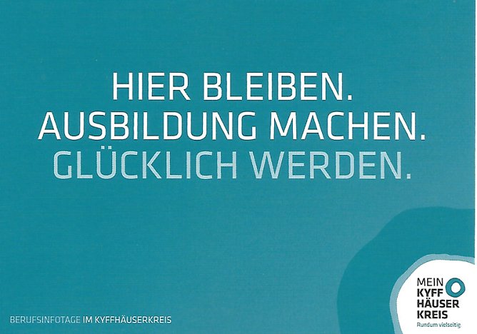 Hier bleiben und Ausbildung machen (Foto: Landratsamt Kyffhäuserkreis) Hier bleiben und Ausbildung machen (Foto: Landratsamt Kyffhäuserkreis)