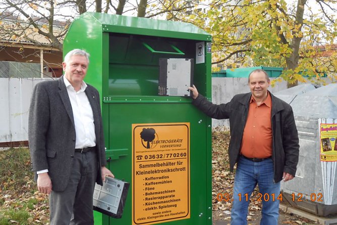 Neue Erfassung von Elektrokleingeräten (Foto: Landratsamt Kyffhäuserkreis) Neue Erfassung von Elektrokleingeräten (Foto: Landratsamt Kyffhäuserkreis)