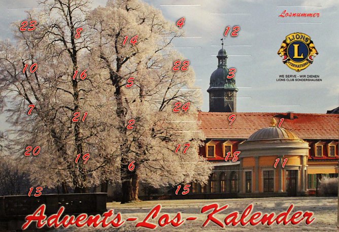 Advents-Los-Kalender 2014 (Foto: Karl-Heinz Herrmann) Advents-Los-Kalender 2014 (Foto: Karl-Heinz Herrmann)