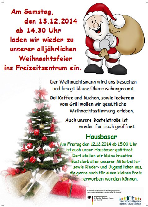 Weihnacht im Freizeitzentrum (Foto: Freizeizentrum Artern) Weihnacht im Freizeitzentrum (Foto: Freizeizentrum Artern)