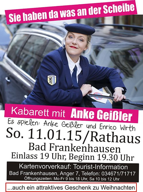 Sie haben da was an der Scheibe (Foto: Stadt Bad Frankenhausen) Sie haben da was an der Scheibe (Foto: Stadt Bad Frankenhausen)