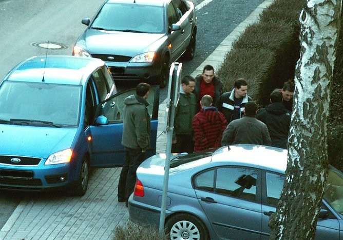 Festnahme des mutma&szlig;lichen R&auml;ubers (Foto: n.h.)