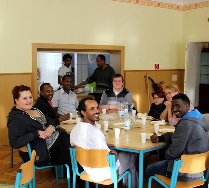 "DANKE" sagen auf eritreische Art (Foto: Torsten Bl&uuml;mel)