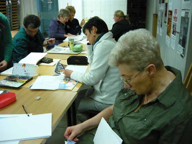 Kurs bildnerisches Gestalten (Foto: Fred Böhme Panoramamuseum) Kurs bildnerisches Gestalten (Foto: Fred Böhme Panoramamuseum)
