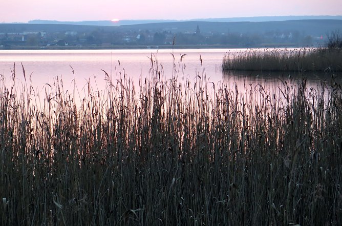 Sonnenuntergang am S&uuml;&szlig;en See bei Seeburg (Foto: nnz)