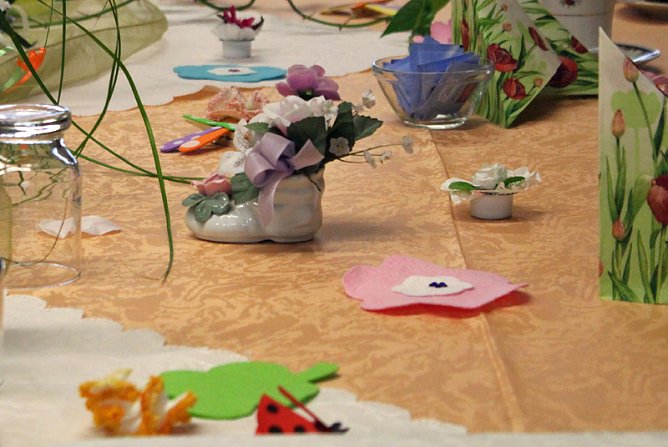 Für Frauentagsfeier geschmückt (Foto: Karl-Heinz Herrmann) Für Frauentagsfeier geschmückt (Foto: Karl-Heinz Herrmann)