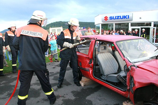 &Uuml;bung der Feuerwehr (Foto: G&uuml;nter Herting)
