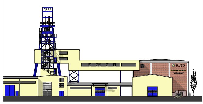 Neue Seilfahrtsbr&uuml;cke wird montiert (Foto: GSES)