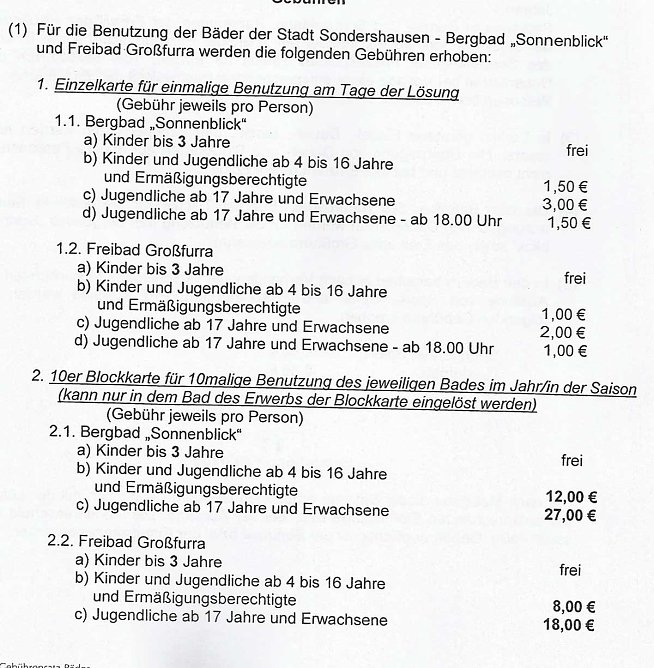 Neuer Familientarif beim Baden (Foto: Stadt Sondershausen)