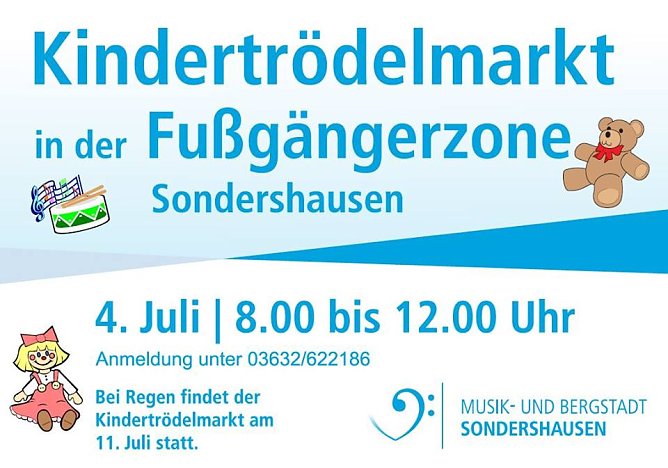 Kindertrödelmarkt ohne Standgeld (Foto: Stadt Sondershausen) Kindertrödelmarkt ohne Standgeld (Foto: Stadt Sondershausen)
