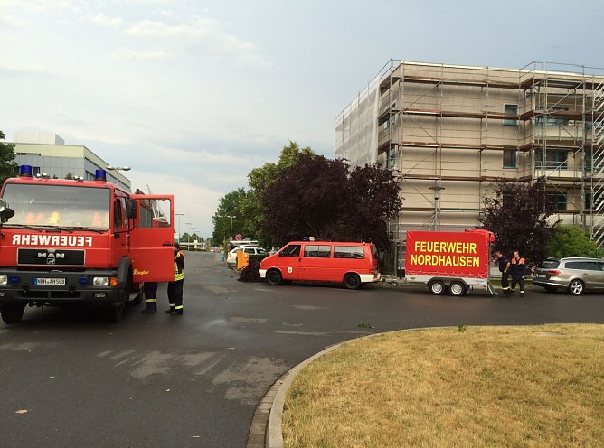 In der zentralen Rettungsleitstelle f&uuml;r Nordhausen und den Kyffh&auml;userkreis kam es beim gestrigen Sturm zu Wassereinbr&uuml;chen (Foto: Jessica Pieper)