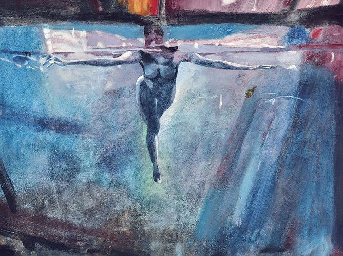 "Traumwassertanz" - insgesamt 60 Werke des Nordh&auml;user K&uuml;nstlers J&uuml;rgen Rennebach sind derzeit im Schlossmuseum Sonderhausen zu sehen (Foto: J&uuml;rgen Rennebach)