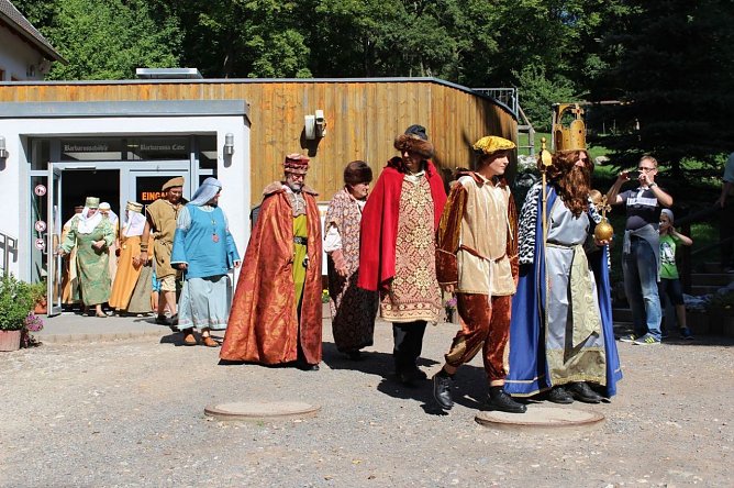 Kaiser Barbarossa begr&uuml;&szlig;te die Bergleute (Foto: Karl-Heinz Herrmann)