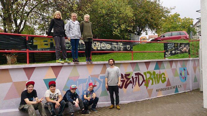 Eingangsbereich gestaltet (Foto: Stadtjugendring Sondershausen)