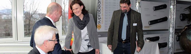 Wirtschaftsminister zum Unternehmerfr&uuml;hst&uuml;ck bei Sonlux (Foto: Karl-Heinz Herrmann)