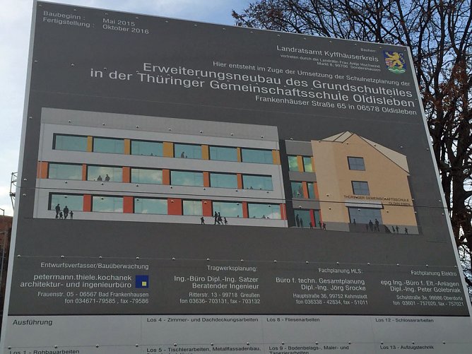 Richtfest an Schule in Oldisleben (Foto: Privat) Richtfest an Schule in Oldisleben (Foto: Privat)