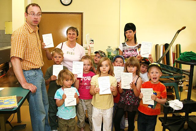 "Bebraspatzen" in der Buchdruckerei (Foto: G&uuml;nter Herting)