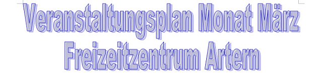 Monatsplan des Freizeitzentrum (Foto: Freizeizentrum Artern)