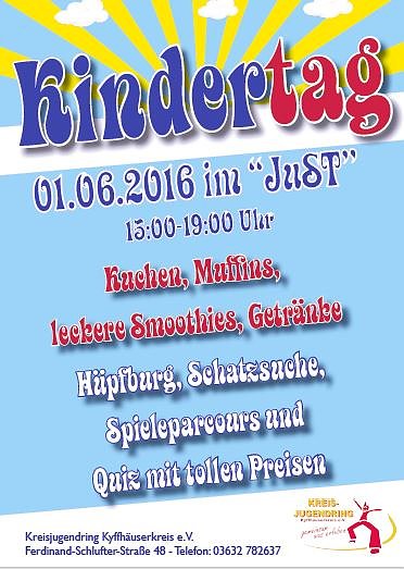 Kindertagsfeier im JuST (Foto: JUST Sondershausen) Kindertagsfeier im JuST (Foto: JUST Sondershausen)