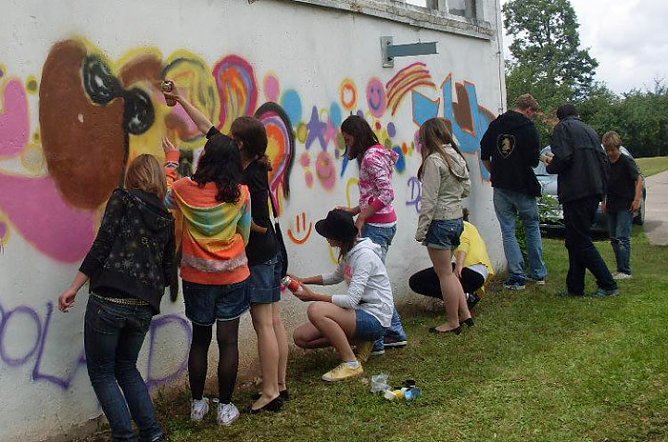 Interkulturell auf der Feuerkuppe (Foto: Autorin) Interkulturell auf der Feuerkuppe (Foto: Autorin)