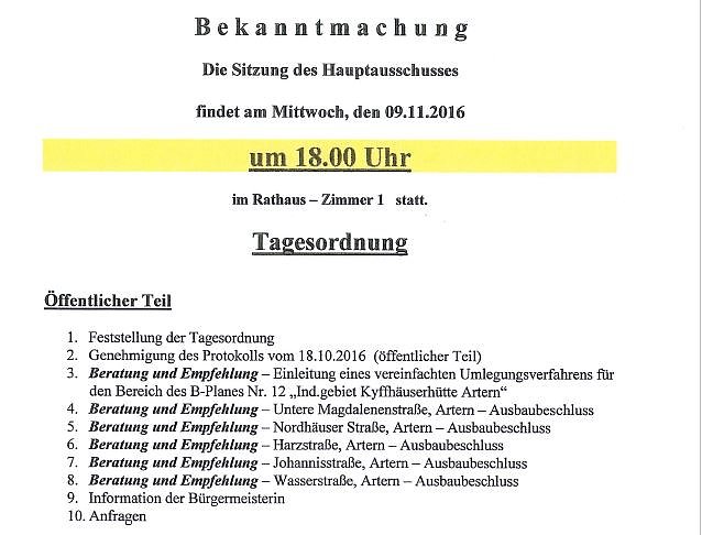 Termine, Termine (Foto: Stadt Artern)