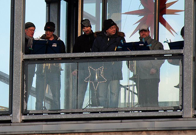 Weihnachtliche Posaunenkl&auml;nge an Heiligabend (Foto: Karl-Heinz Herrmann)